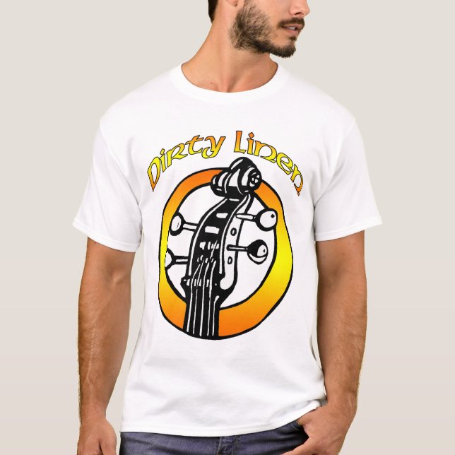 Men's Dirty Linen logo orange & yellow T-Shirt (Front)