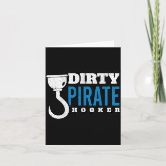 Mens dirty pirate freebooter caribbean sea thief card
