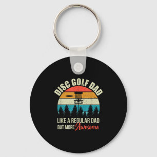 Mens Disc Golf Basket Quote Funny Disc Golf Dad Gi Keychain
