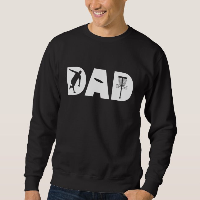 Mens Disc Golf Dad Sport Frolf Frisbee 70s 80s 2 Sweatshirt (Front)
