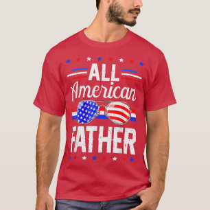 Mens Distressed USA Flag All American Father 4th o T-Shirt