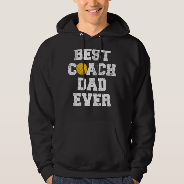 Mens Distressed Vintage Best Water Polo Coach Dad  (Front)