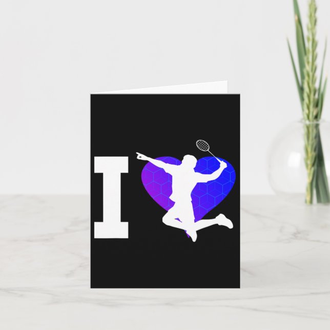 Men's Dminton Player Shuttle  Card (Front)