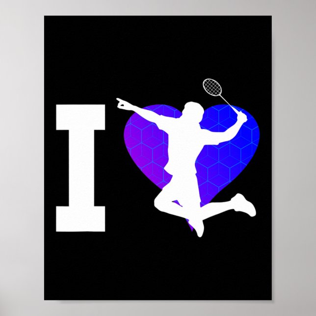 Men's Dminton Player Shuttle  Poster (Front)