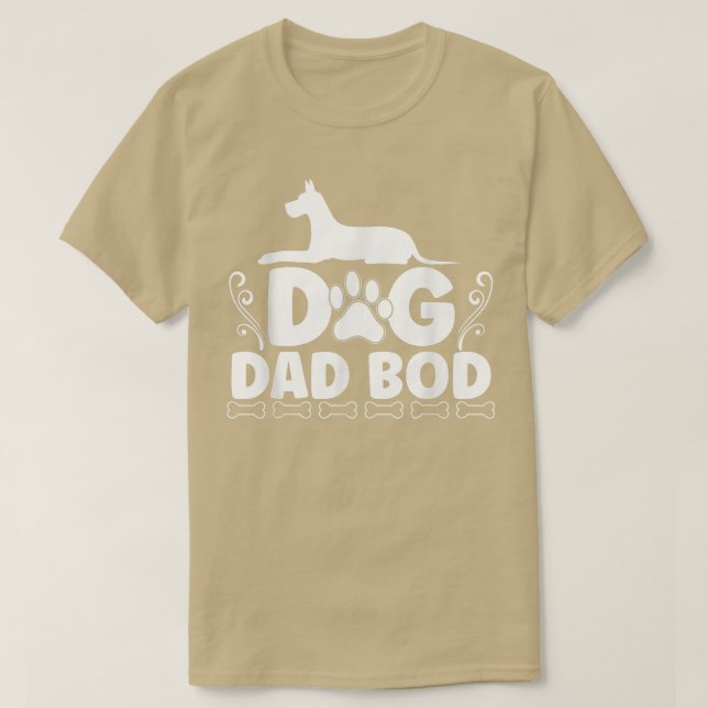 Mens Dog Dad Bod  Father Papa Father's Day Dog Lov T-Shirt (Design Front)