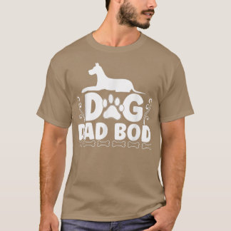 Mens Dog Dad Bod  Father Papa Father's Day Dog Lov T-Shirt