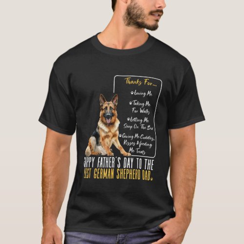 Mens Dog Dad Happy Fathers Day to The Best german  T_Shirt