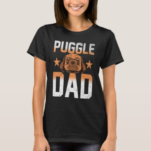 Mens Dog Fathers Day Puggle Dad Pet Owner Animal T-Shirt