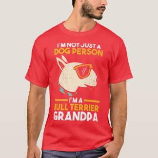 Mens Dog Grandfather Bull Terrier Grandpa T-Shirt