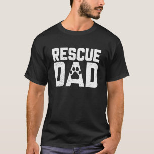 Mens Dog Rescue Dad Saving Animals Wildlife Rescue T-Shirt
