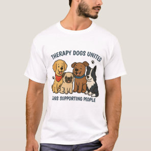 Men's Dogs Supporting People Graphic T T-Shirt
