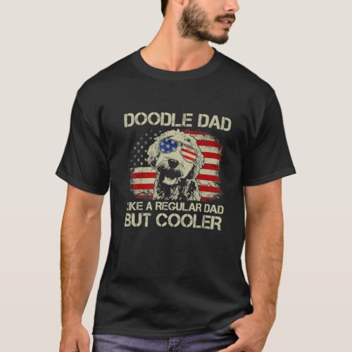 Mens Doodle Dad Goldendoodle Regular Dad But Coole T_Shirt