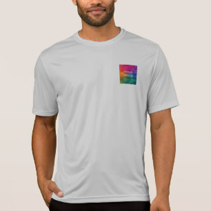 Mens Double Sided Print T-Shirt Sport Silver