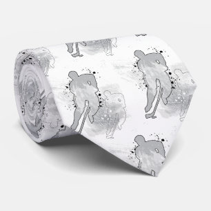 Men's Double Vision Hockey Gray Tie
