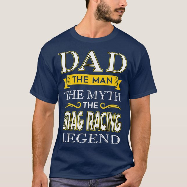 Mens Drag Racing Dad Shirts Gifts for Dad (Front)