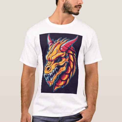 mens dragon print t_shirt