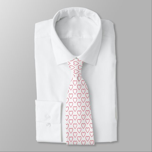 Mens Dress Tie_Valentine Hearts Neck Tie