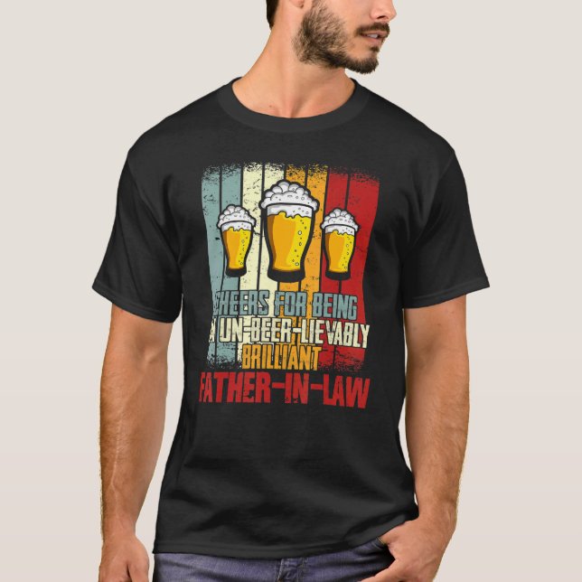 Mens  Drink Cheers For Being Un Beer Lievably Fath T-Shirt (Front)