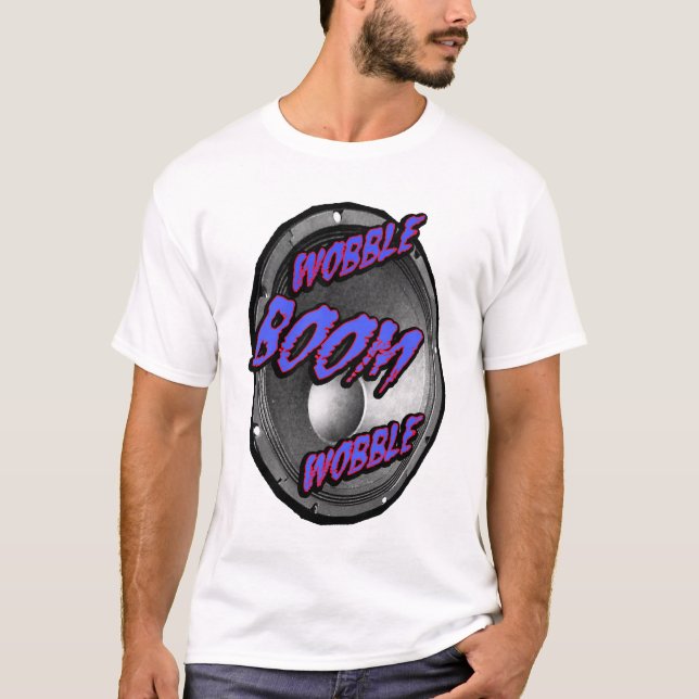 mens dubstep grime wobble boom shirt (Front)