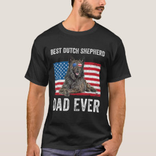 Mens Dutch Shepherd Dad American Flag Dog Lover Ow T-Shirt