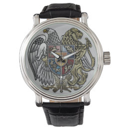 Men's Eagle and Lion Sigla Black Silver | Watch
