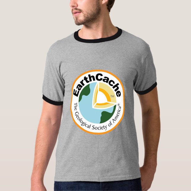 Men's EarthCache Ringer T-Shirt (Front)