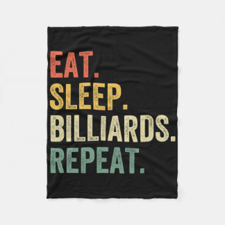 Mens Eat Sleep Billiards Repeat Funny Pool Player  Fleece Blanket