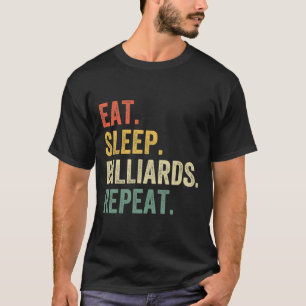 Mens Eat Sleep Billiards Repeat Funny Pool Player T-Shirt