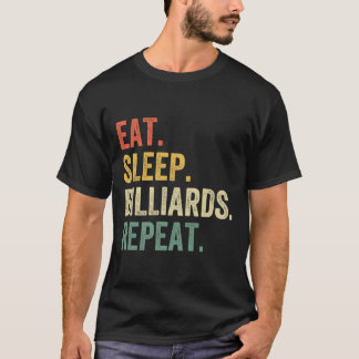 Mens Eat Sleep Billiards Repeat Funny Pool Player  T-Shirt