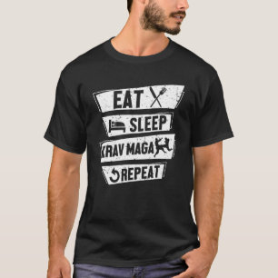 Mens Eat Sleep Krav Maga Repeat Israeli Self Defen T-Shirt