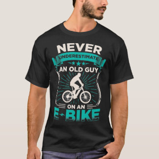 Mens EBike Cyclist Electric Mountain Bike Dad T-Shirt