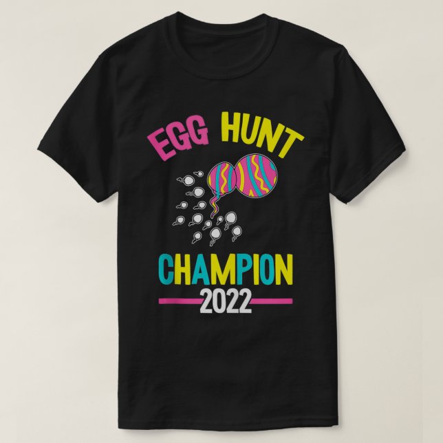Mens Egg Hunt Champion 2022 Easter Day Funny Dad A T-Shirt (Design Front)