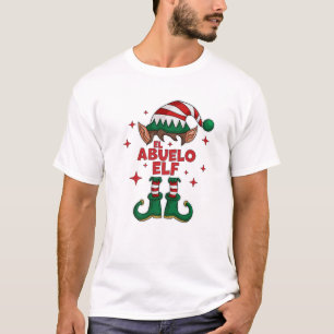 Mens El Abuelo Elf - Grandpa Elf Christmas Party M T-Shirt