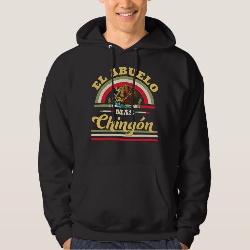 Mens El Abuelo Mas Chingon Funny Mexican Flag Cool Hoodie