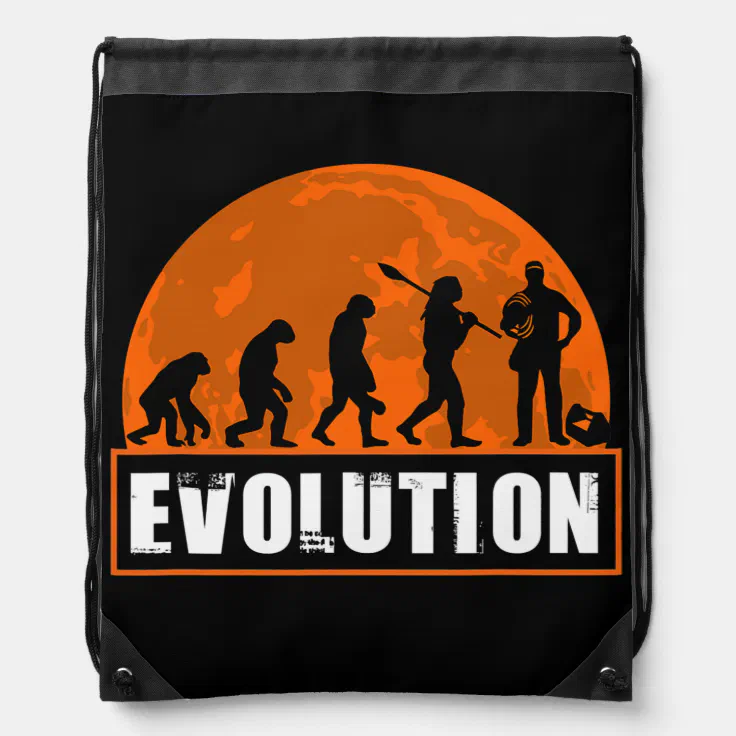 Mens Electrician Dad Funny Human Evolution for Drawstring Bag | Zazzle