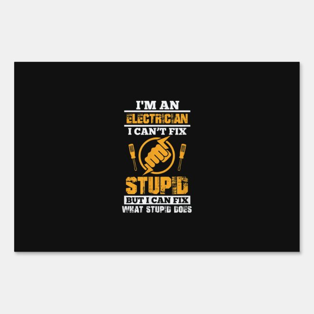 Mens Electricians Funny Im An Electrician I Can't Sign (Front)