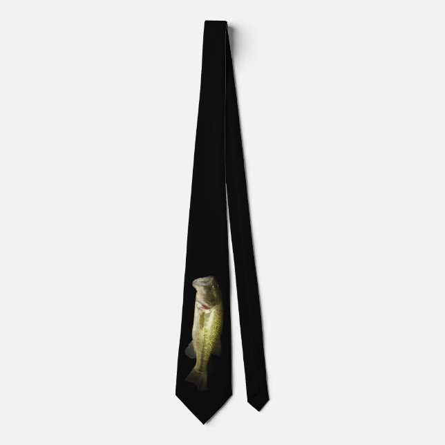 Mens Elegant Bass Fish Neck Tie (Front)