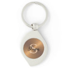 Mens Elegant Bronze Metallic Monogram Name