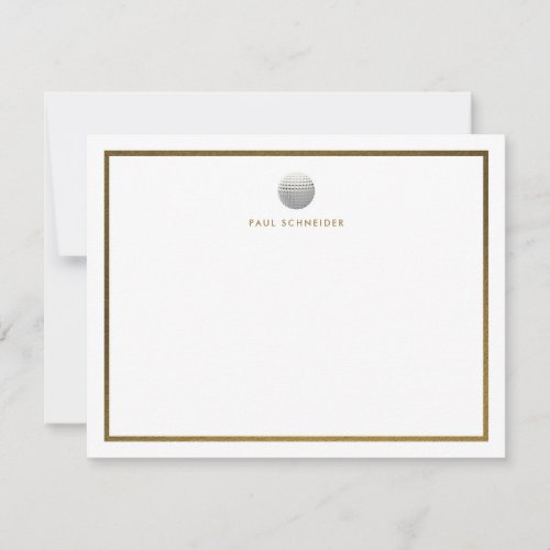 Mens Elegant Golfing Note Card