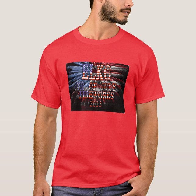 Men's Elko Fireworks T-shirt 2013 (Front)