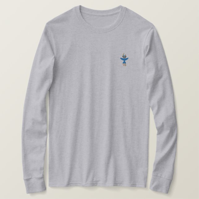 Men's Embroidered Logo Long-sleeve T-shirt (Design Front)