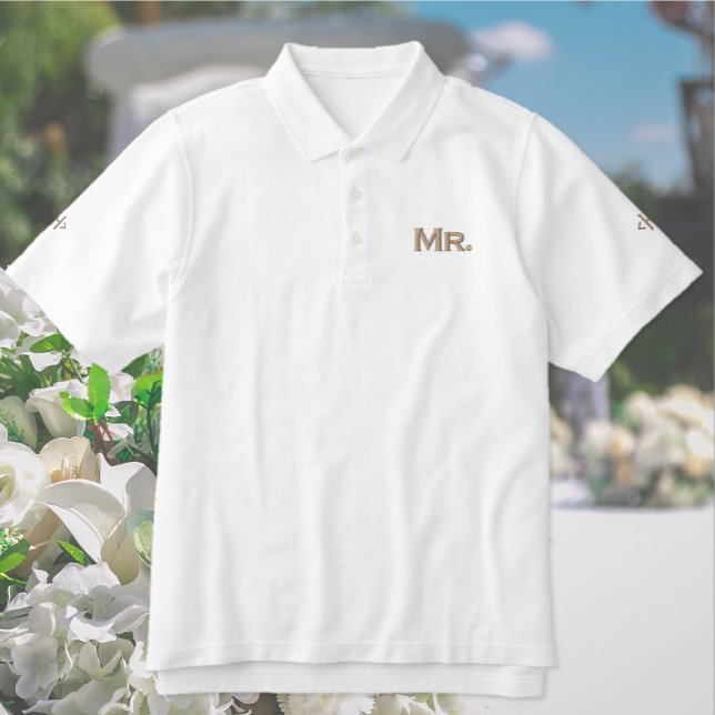 Men's Embroidered Monogram Wedding Polo (Creator Uploaded)