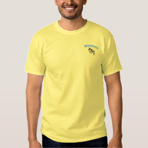 Men's Embroidered Shirt-Yellowstone Wolf T-Shirt
