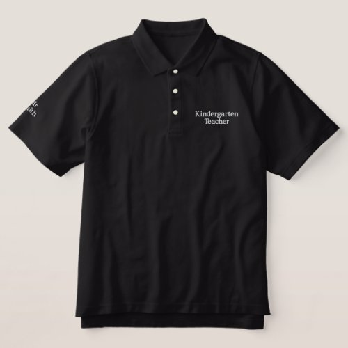 MENS EMBROIDERED TEACHER  POLO TEMPLATE