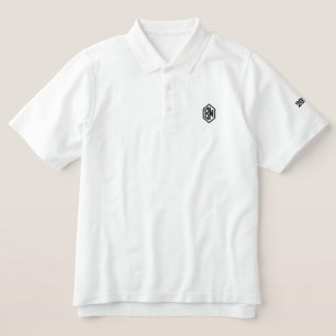 Men's Embroidered White Polo Shirt