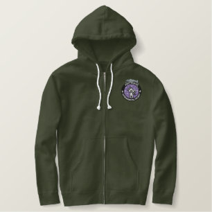 Men's Embroidered Zip-Up Hoodie