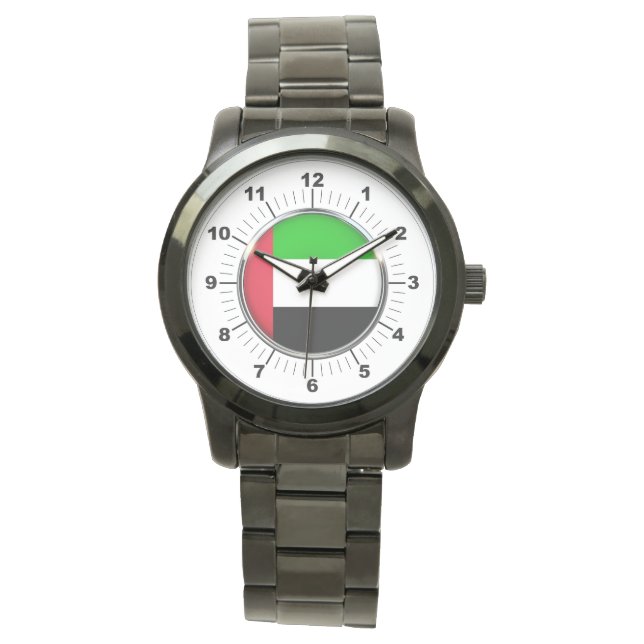 Men's Emirates Flag Oversized Black Watch (Front)