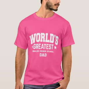 Mens English Cocker Spaniel Dog Dad   Pet Theme T-Shirt