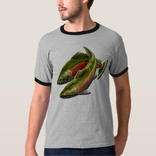 Mens Environmental T_shirt Custom Text Fish Shirt