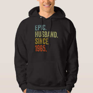 Mens Epic Husband Since 1965  Wedding Anniversarry Hoodie